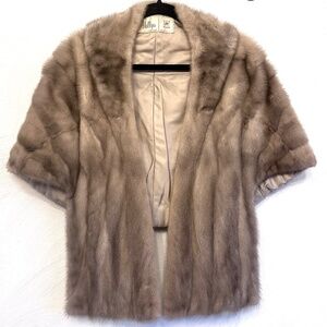 Vintage Phillips Furs Silver Mink Cape / Stole | California